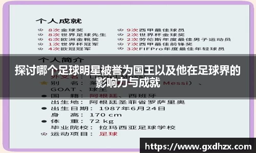 探讨哪个足球明星被誉为国王以及他在足球界的影响力与成就