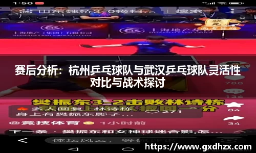 赛后分析：杭州乒乓球队与武汉乒乓球队灵活性对比与战术探讨